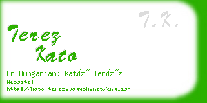 terez kato business card